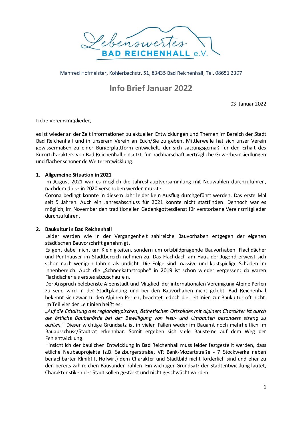 Infobrief Januar 2022