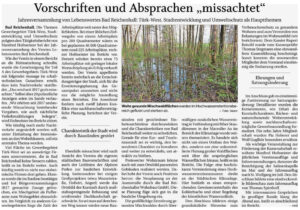 Jahreshauptversammlung 2024 – Bericht im Reichenhaller Tagblatt vom 21.11.2024